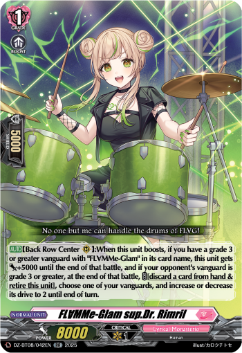 (042) Cardfight Vanguard Knights 0f Rebirth Single: FL∀MMe-Glam sup.Dr. Rimril [D-Format] (V.1 - Double Rare)  Double Rare