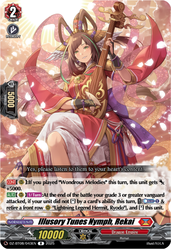 (043) Cardfight Vanguard Knights 0f Rebirth Single: Illusory Tunes Nymph, Rekai [D-Format] (V.1 - Rare)  Rare