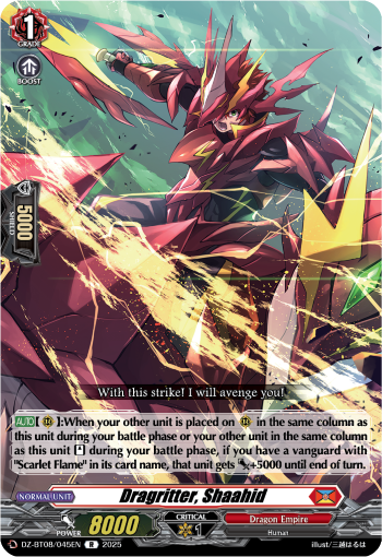 (045) Cardfight Vanguard Knights 0f Rebirth Single: Dragritter, Shaahid [D-Format] (V.1 - Rare)  Rare