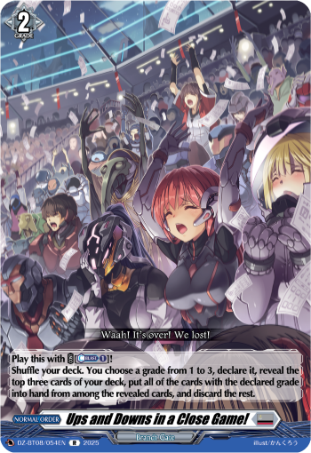 (054) Cardfight Vanguard Knights 0f Rebirth Single: Ups and Downs in a Close Game! [D-Format] (V.1 - Rare)  Rare