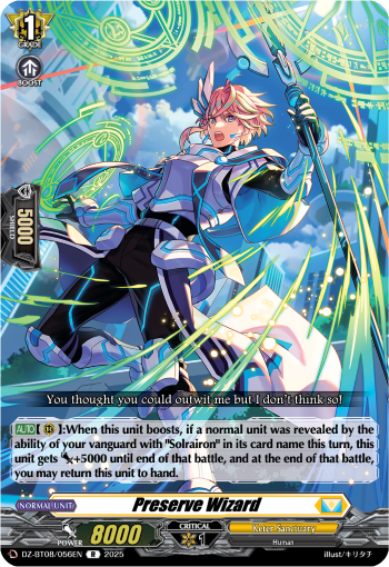 (056) Cardfight Vanguard Knights 0f Rebirth Single: Preserve Wizard [D-Format] (V.1 - Rare)  Rare