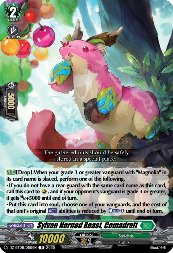 (059) Cardfight Vanguard Knights 0f Rebirth Single: Sylvan Horned Beast, Comadrett [D-Format] (V.1 - Rare)  Rare