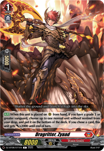 (071) Cardfight Vanguard Knights 0f Rebirth Single: Dragritter, Zyaad [D-Format]  Common