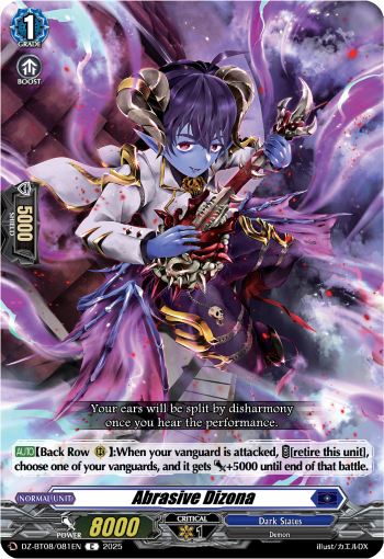 (081) Cardfight Vanguard Knights 0f Rebirth Single: Abrasive Dizona [D-Format]  Common