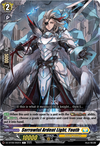 (092) Cardfight Vanguard Knights 0f Rebirth Single: Sorrowful Ardent Light, Youth [D-Format]  Common