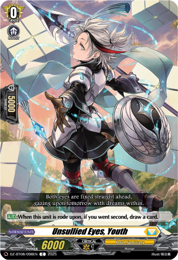 (098) Cardfight Vanguard Knights 0f Rebirth Single: Unsullied Eyes, Youth [D-Format]  Common