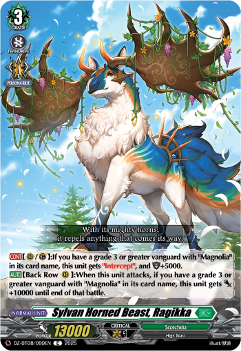 (099) Cardfight Vanguard Knights 0f Rebirth Single: Sylvan Horned Beast, Ragikka [D-Format]  Common