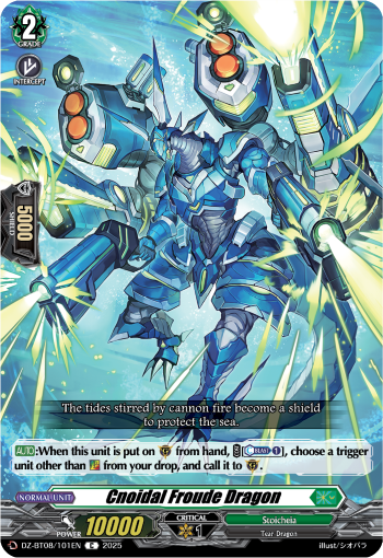 (101) Cardfight Vanguard Knights 0f Rebirth Single: Cnoidal Froude Dragon [D-Format]  Common