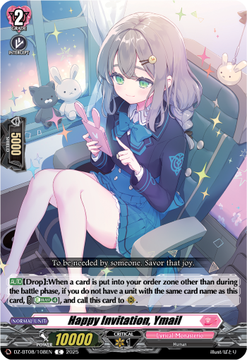 (108) Cardfight Vanguard Knights 0f Rebirth Single: Happy Invitation, Ymail [D-Format]  Common