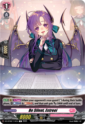 (114) Cardfight Vanguard Knights 0f Rebirth Single: Be Silent, Estreei [D-Format]  Common