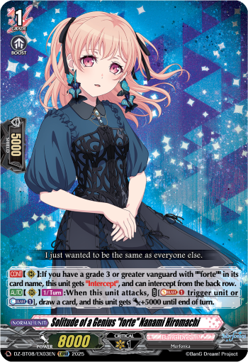 (EX03) Cardfight Vanguard Knights 0f Rebirth Single: Solitude of a Genius forte Nanami Hiromachi [D-Format] (V.1 - Special EX)  Special EX