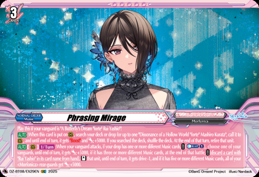 (EX29) Cardfight Vanguard Knights 0f Rebirth Single: Phrasing Mirage [D-Format]  Special EX