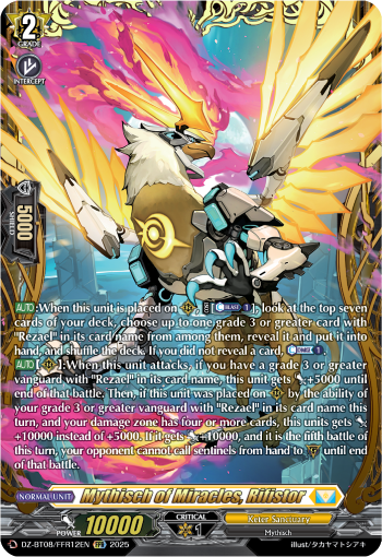 (FFR12) Cardfight Vanguard Knights 0f Rebirth Single: Mythisch of Miracles, Rifistor [D-Format] (V.2 - Double Frame Rare)  Double Frame Rare