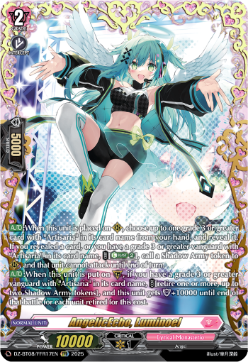 (FFR17) Cardfight Vanguard Knights 0f Rebirth Single: AngelicEcho, Luminoel [D-Format] (V.2 - Double Frame Rare)  Double Frame Rare