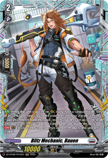 (FR19) Cardfight Vanguard Knights 0f Rebirth Single: Blitz Mechanic, Bauen [D-Format] (V.2 - Frame Rare)  Frame Rare