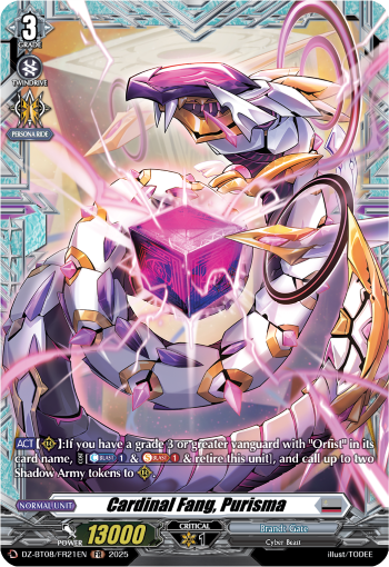(FR21) Cardfight Vanguard Knights 0f Rebirth Single: Cardinal Fang, Purisma [D-Format] (V.2 - Frame Rare)  Frame Rare