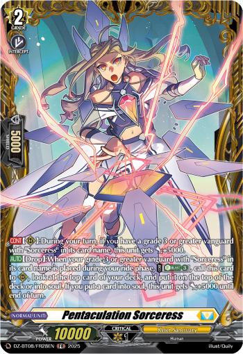(FR28) Cardfight Vanguard Knights 0f Rebirth Single: Pentaculation Sorceress [D-Format] (V.2 - Frame Rare)  Frame Rare