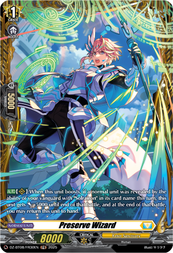 (FR30) Cardfight Vanguard Knights 0f Rebirth Single: Preserve Wizard [D-Format] (V.2 - Frame Rare)  Frame Rare