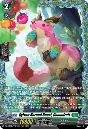(FR37) Cardfight Vanguard Knights 0f Rebirth Single: Sylvan Horned Beast, Comadrett [D-Format] (V.2 - Frame Rare)  Frame Rare