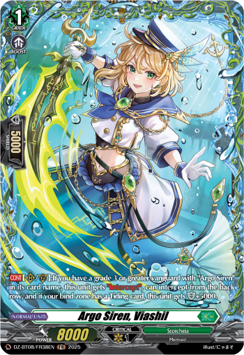 (FR38) Cardfight Vanguard Knights 0f Rebirth Single: Argo Siren, Viashil [D-Format] (V.2 - Frame Rare)  Frame Rare