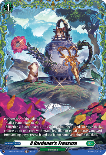 (FR40) Cardfight Vanguard Knights 0f Rebirth Single: A Gardener's Treasure [D-Format] (V.2 - Frame Rare)  Frame Rare
