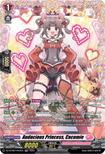 (FR43) Cardfight Vanguard Knights 0f Rebirth Single: Audacious Princess, Cacomie [D-Format] (V.2 - Frame Rare)  Frame Rare