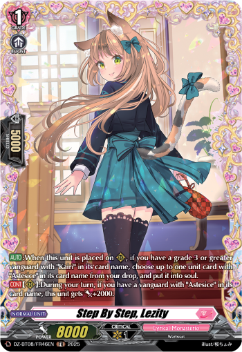 (FR46) Cardfight Vanguard Knights 0f Rebirth Single: Step By Step, Lezity [D-Format] (V.2 - Frame Rare)  Frame Rare
