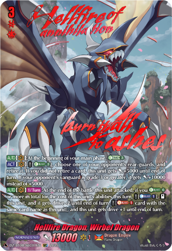 (SEC01) Cardfight Vanguard Knights 0f Rebirth Single: Hellfire Dragon, Wirbel Dragon [D-Format] (V.3 - Secret Rare)  Secret Rare
