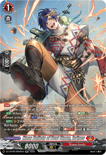 (SR06) Cardfight Vanguard Knights 0f Rebirth Single: Mass Bullets of Dust Storm, Ivrines [D-Format] (V.3 - Silver Rare)  Silver Rare