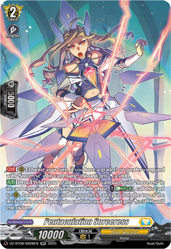 (SR28) Cardfight Vanguard Knights 0f Rebirth Single: Pentaculation Sorceress [D-Format] (V.3 - Silver Rare)  Silver Rare