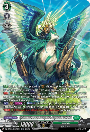 (SR29) Cardfight Vanguard Knights 0f Rebirth Single: Sylvan Horned Beast Emperor, Magnolia Patriach [D-Format] (V.4 - Silver Rare)  Silver Rare