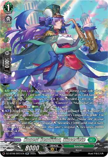 (SR31) Cardfight Vanguard Knights 0f Rebirth Single: Honest Rendition, Sinceriete [D-Format] (V.3 - Silver Rare)  Silver Rare