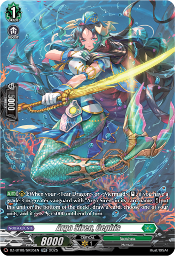 (SR35) Cardfight Vanguard Knights 0f Rebirth Single: Argo Siren, Cephis [D-Format] (V.3 - Silver Rare)  Silver Rare