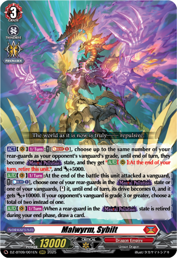 (001) Cardfight Vanguard Super Brave Detonation Single: Malwyrm, Sybilt [D-Format] (V.1 - Triple Rare)  Triple Rare