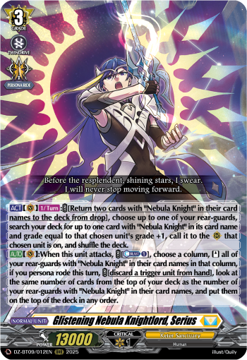 (012) Cardfight Vanguard Super Brave Detonation Single: Glistening Nebula Knightlord, Serius [D-Format] (V.1 - Triple Rare)  Triple Rare