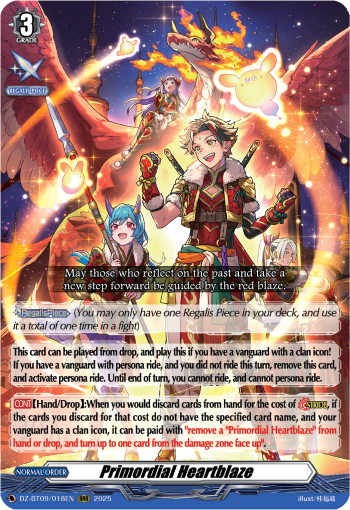 (018) Cardfight Vanguard Super Brave Detonation Single: Primordial Heartblaze [D-Format]  Triple Rare