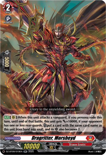 (019) Cardfight Vanguard Super Brave Detonation Single: Dragritter, Morsheyd [D-Format] (V.1 - Double Rare)  Double Rare