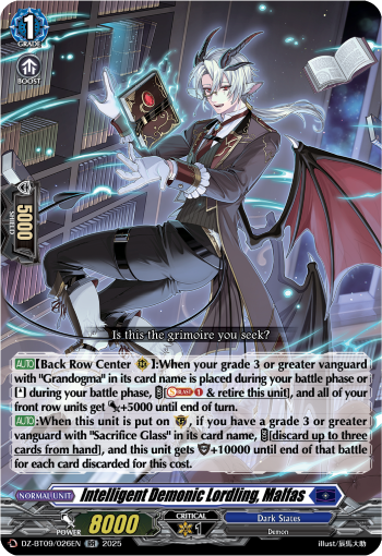 (026) Cardfight Vanguard Super Brave Detonation Single: Intelligent Demonic Lordling, Malfas [D-Format] (V.1 - Double Rare)  Double Rare