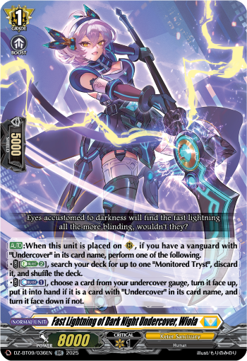 (036) Cardfight Vanguard Super Brave Detonation Single: Fast Lightning of Dark Night Undercover, Wiola [D-Format] (V.1 - Double Rare)  Double Rare