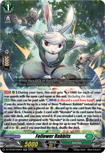 (040) Cardfight Vanguard Super Brave Detonation Single: Follower Rabbits [D-Format] (V.1 - Double Rare)  Double Rare