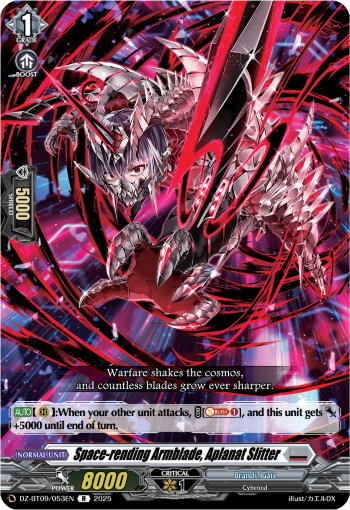 (053) Cardfight Vanguard Super Brave Detonation Single: Space-rending Armblade, Aplanat Slitter [D-Format] (V.1 - Rare)  Rare