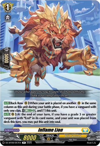 (057) Cardfight Vanguard Super Brave Detonation Single: Inflame Lion [D-Format] (V.1 - Rare)  Rare