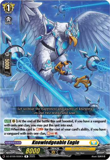 (059) Cardfight Vanguard Super Brave Detonation Single: Knowledgeable Eagle [D-Format] (V.1 - Rare)  Rare