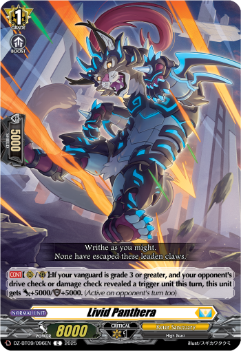 (096) Cardfight Vanguard Super Brave Detonation Single: Livid Panthera [D-Format]  Common