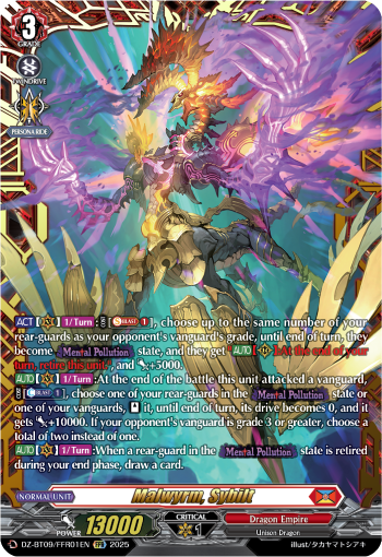 (FFR01) Cardfight Vanguard Super Brave Detonation Single: Malwyrm, Sybilt [D-Format] (V.2 - Double Frame Rare)  Double Frame Rare
