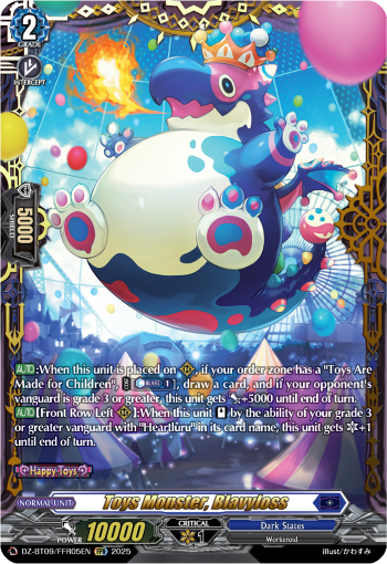 (FFR05) Cardfight Vanguard Super Brave Detonation Single: Toys Monster, Blavyloss [D-Format] (V.2 - Double Frame Rare)  Double Frame Rare