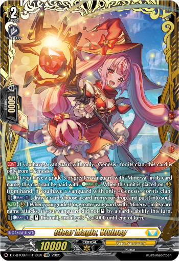(FFR13) Cardfight Vanguard Super Brave Detonation Single: Clear Magic, Viviney [D-Format] (V.2 - Double Frame Rare)  Double Frame Rare
