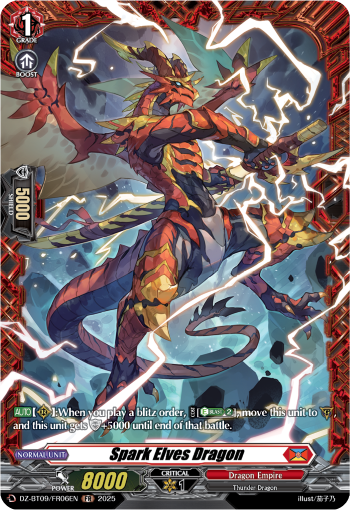 (FR06) Cardfight Vanguard Super Brave Detonation Single: Spark Elves Dragon [D-Format] (V.2 - Frame Rare)  Frame Rare