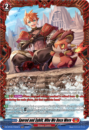 (FR09) Cardfight Vanguard Super Brave Detonation Single: Sperod and Sybilt, Who We Once Were [D-Format] (V.2 - Frame Rare)  Frame Rare
