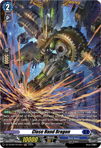 (FR10) Cardfight Vanguard Super Brave Detonation Single: Close Hand Dragon [D-Format] (V.2 - Frame Rare)  Frame Rare
